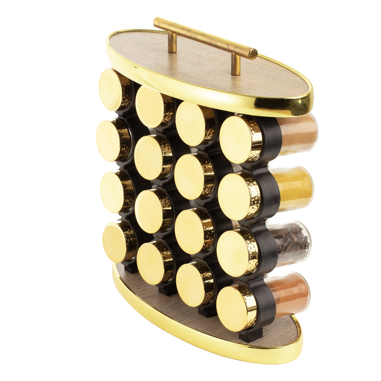 طقم توابل بيضاوي غطاء ستانلس دهبي