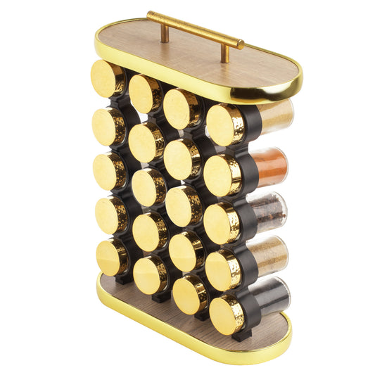 طقم توابل نصف دائري غطاء ستانلس دهبي